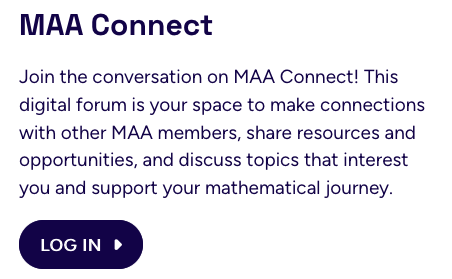 MAA Connect Landing Page
